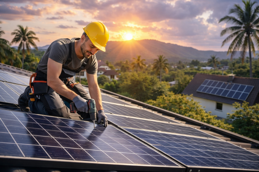 installation solaire sécurisée La Réunion